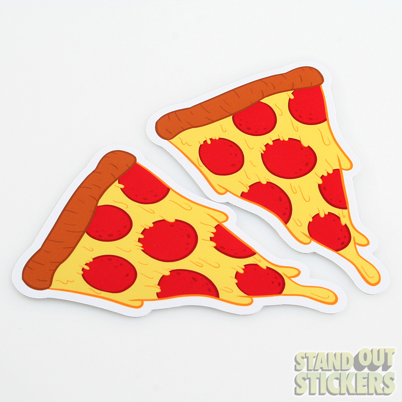 Die Cut Pizza Stickers