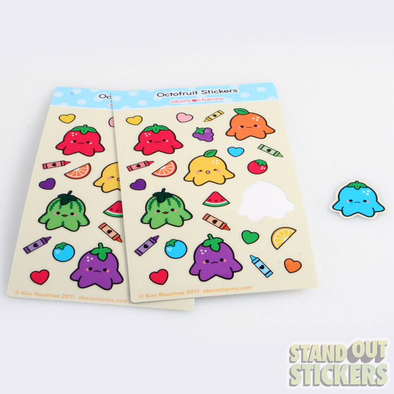 Octofruit Custom Kiss Cut Sticker Sheets