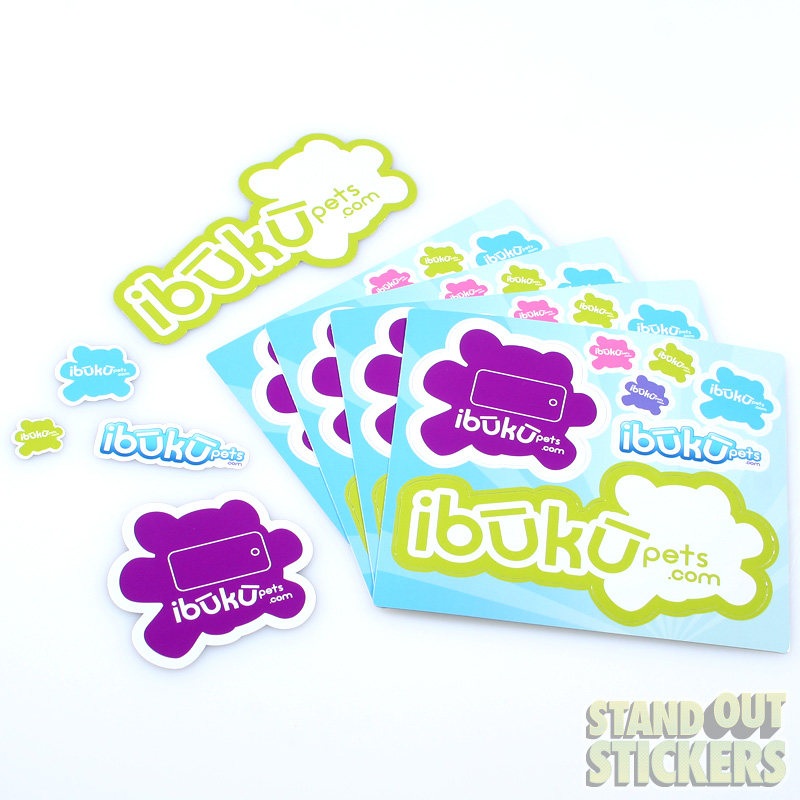 Custom Kiss Cut Sticker Sheets for ibuku pets