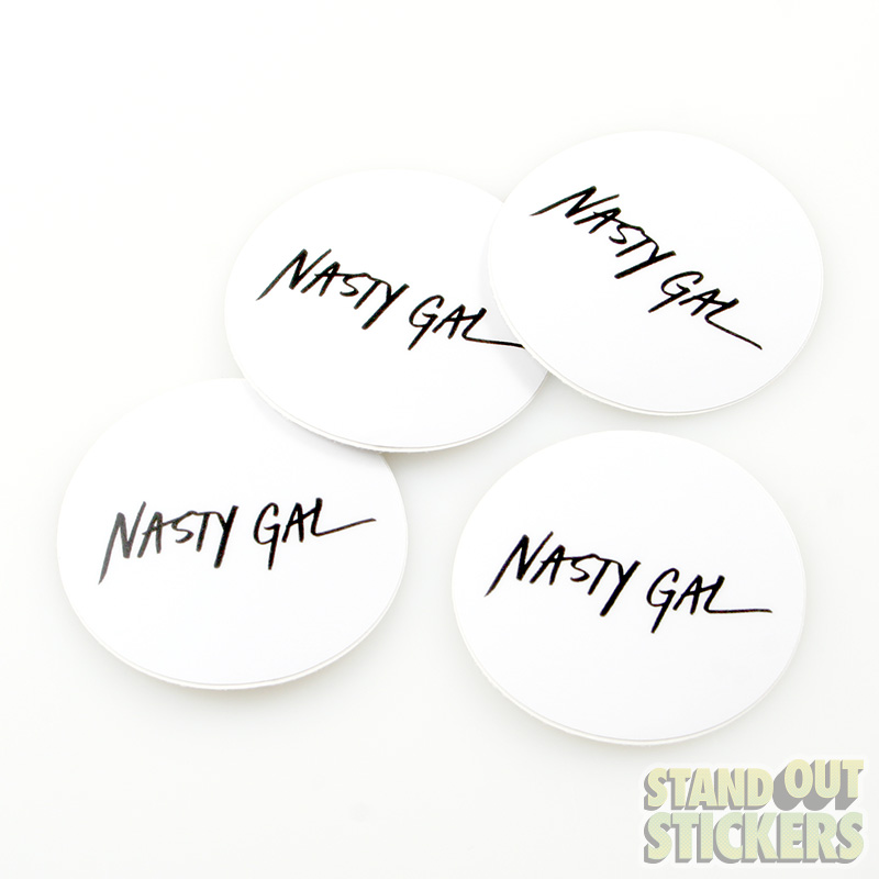 Nasty Gal black and white circle stickers