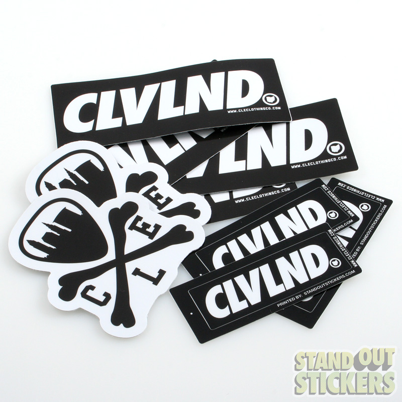 CLE Clothing Company black and white stickers