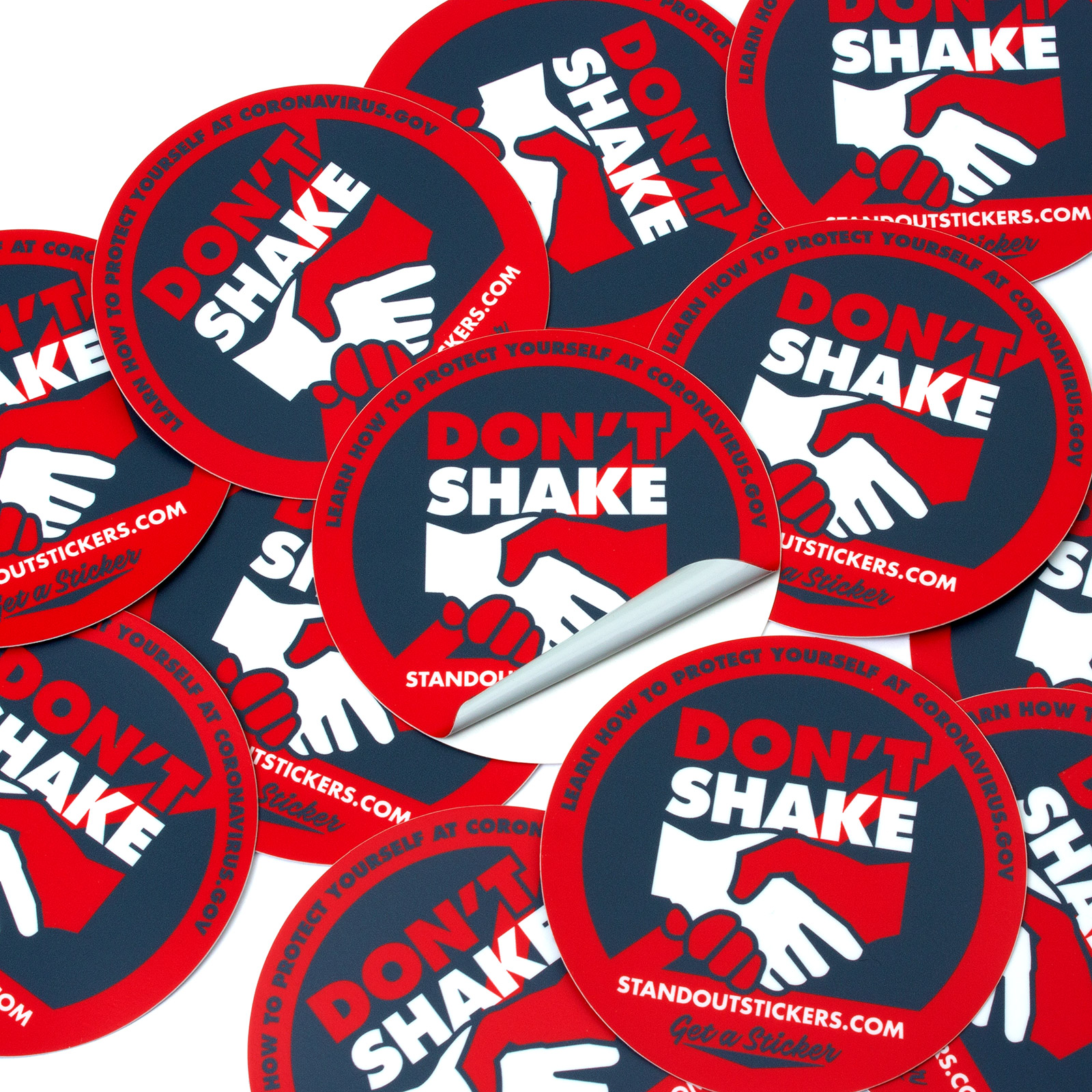 Don't Shake Coronavirus Sticker