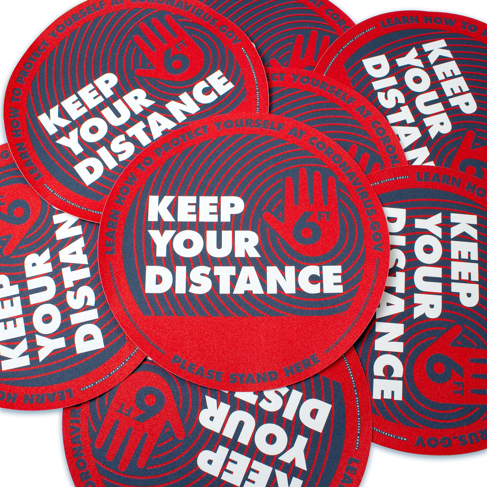 Keep Your Distance 6ft Coronavirus Floor Decal
