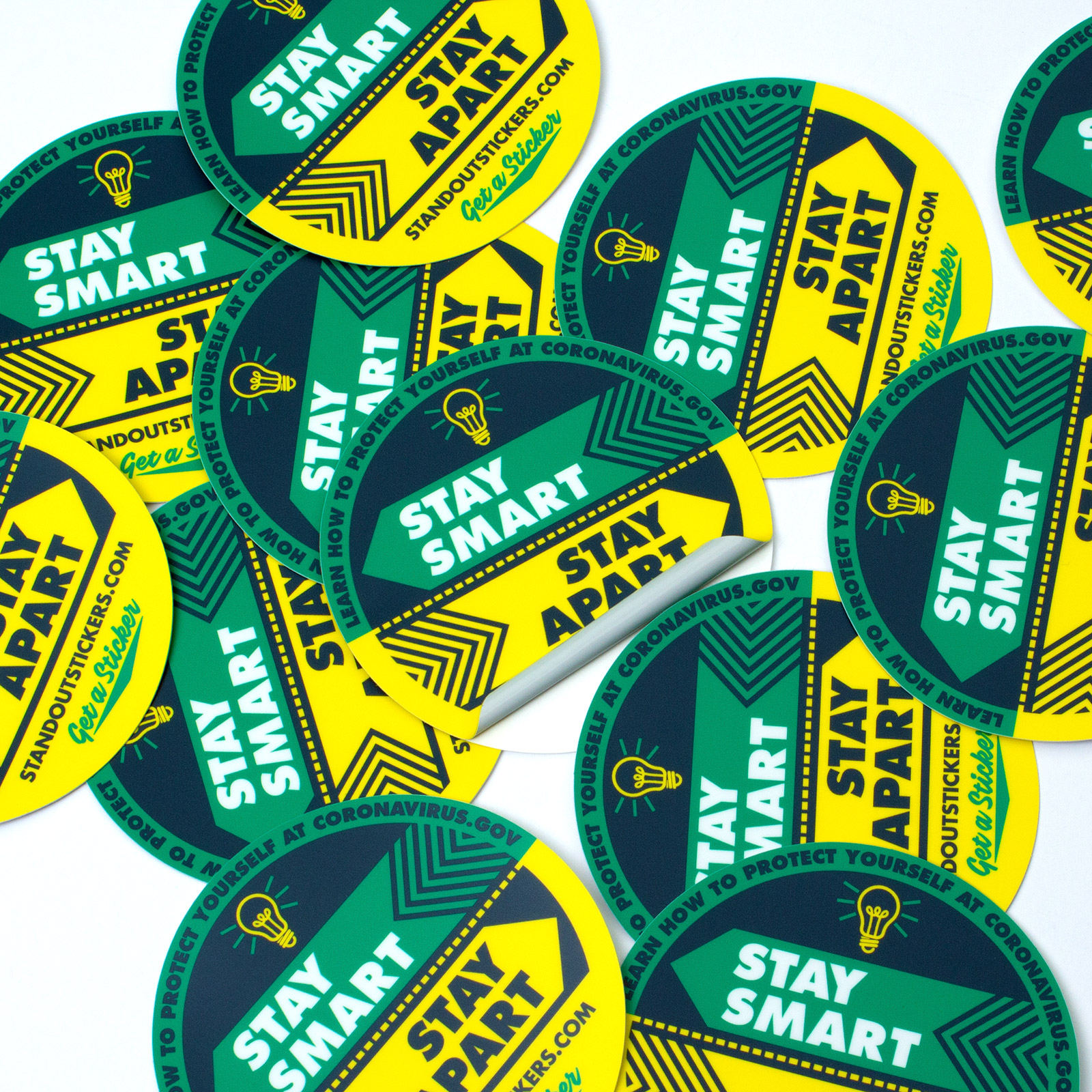 Stay Smart Stay Apart Coronavirus Sticker