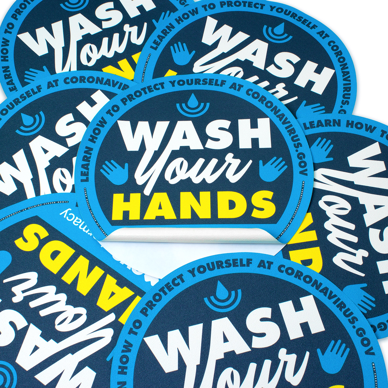 Wash Your Hands Coronavirus Floor Decal